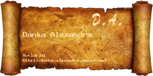 Danka Alexandra névjegykártya